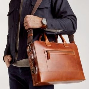 Shinola Bedrock Briefcase in Harness Leather